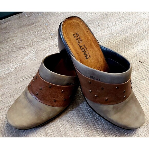 Naot Appeal Womens Studded Clogs Nubuck Size 6 Mule Leather - Picture 1 of 4